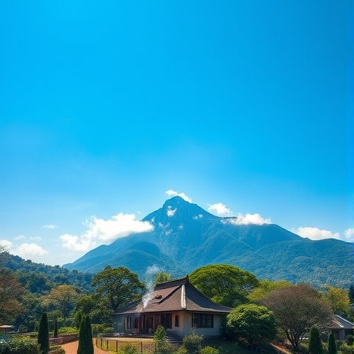 白云山脚下的茶肆风景