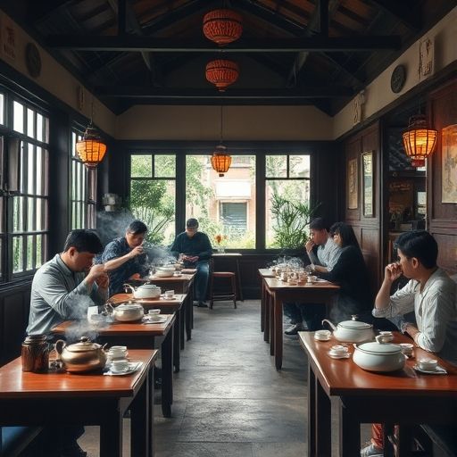 罗湖茶肆温馨场景