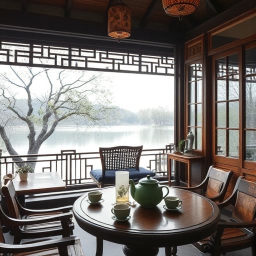 天河公园旁的茶肆
