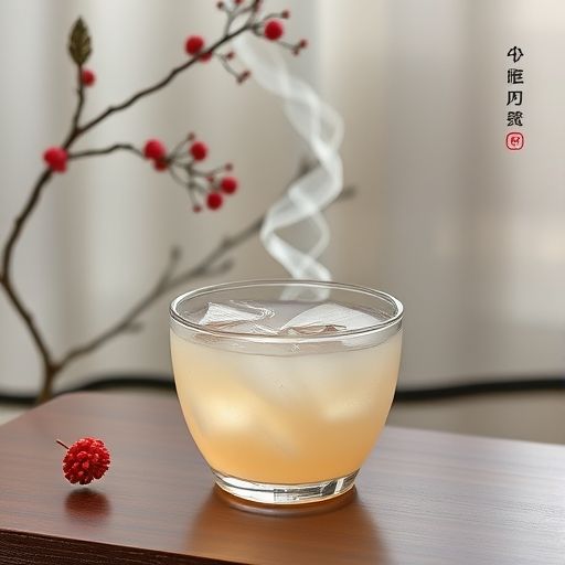 茶杯热气特写