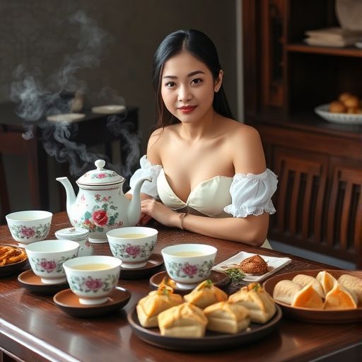 广州白云喝茶茶具与点心