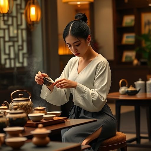 茶艺师泡茶场景