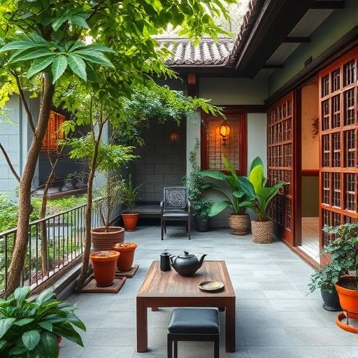 深圳罗湖喝茶会所户外露台