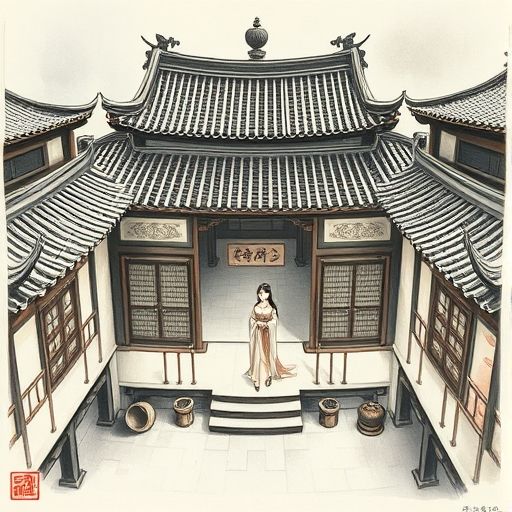 古色古香的深圳茶室全景
