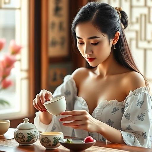 茶艺师教授泡茶技巧