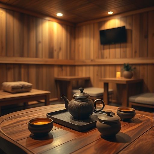 桑拿休息区茶点