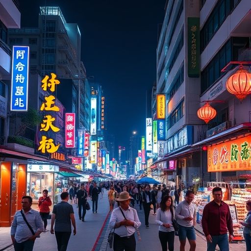 广州夜生活街景