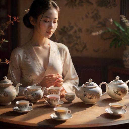 精致的茶桌布置