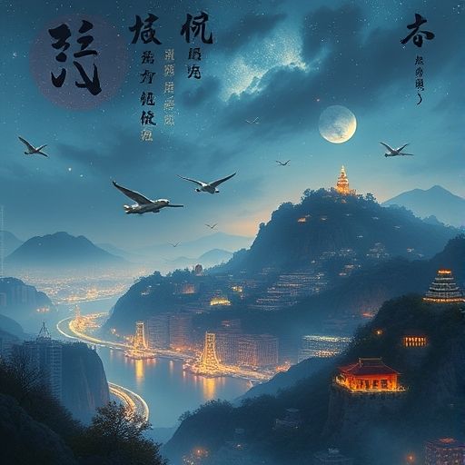 广州夜景展现繁华娱乐氛围