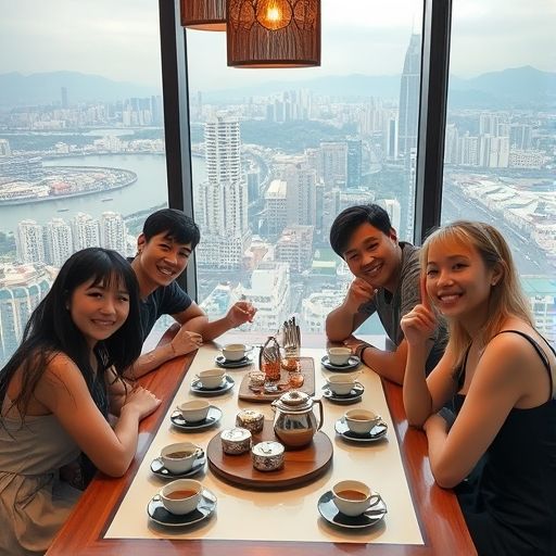 朋友聚会喝茶