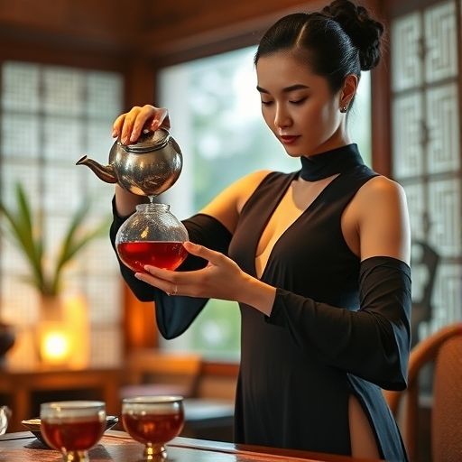 茶艺师冲泡茶叶