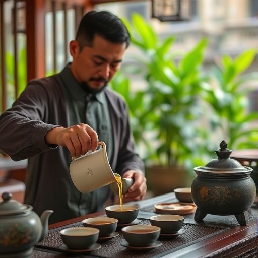 福田茶艺师泡茶