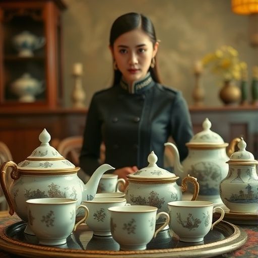 精致茶具营造高端氛围