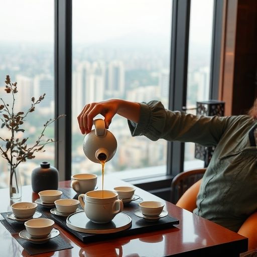 深圳福田茶艺师泡茶场景