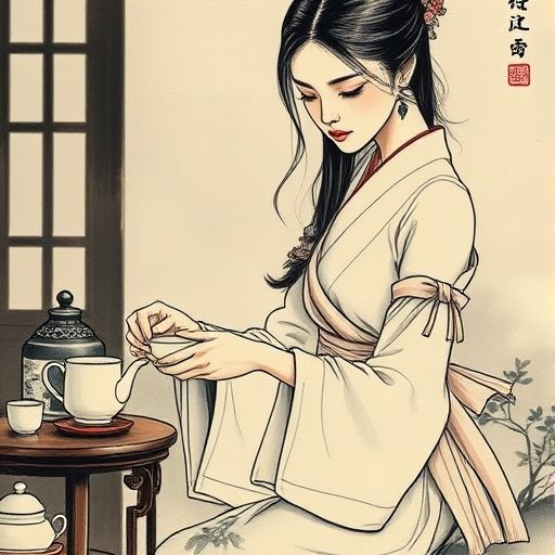 茶艺师优雅泡茶