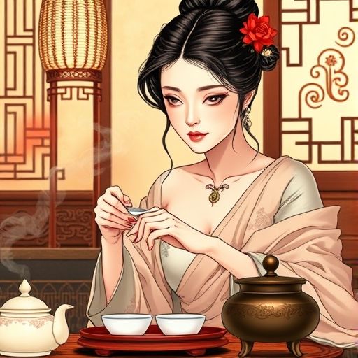 茶艺师优雅泡茶