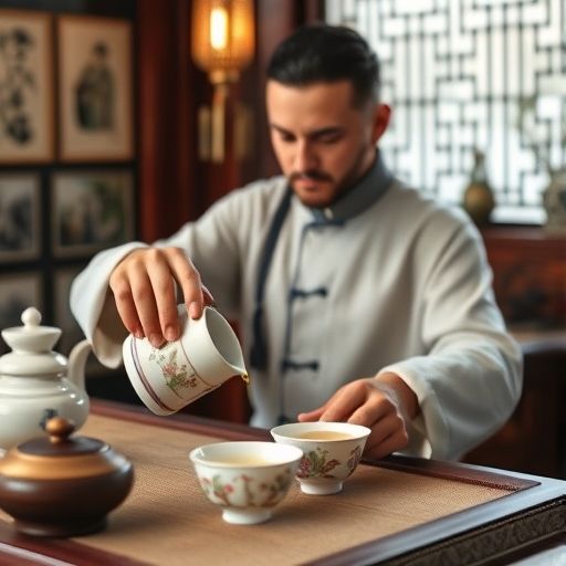 茶艺师冲泡茶叶