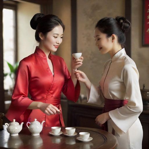 茶艺师的亲切服务