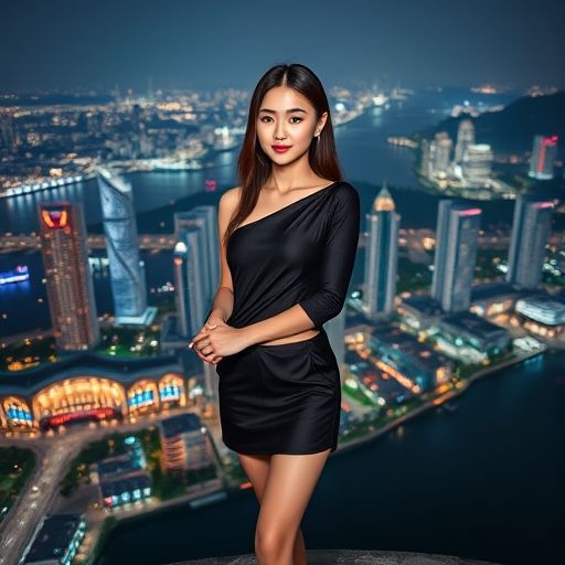 罗湖天水湾水会夜景实拍