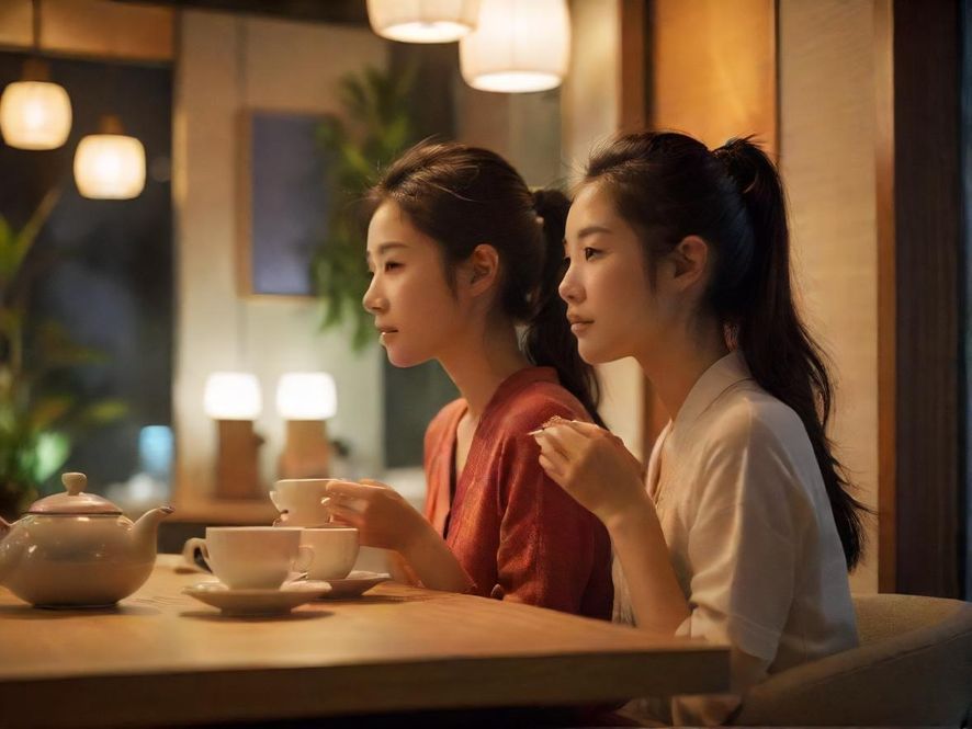 深圳品茶美女优雅场景