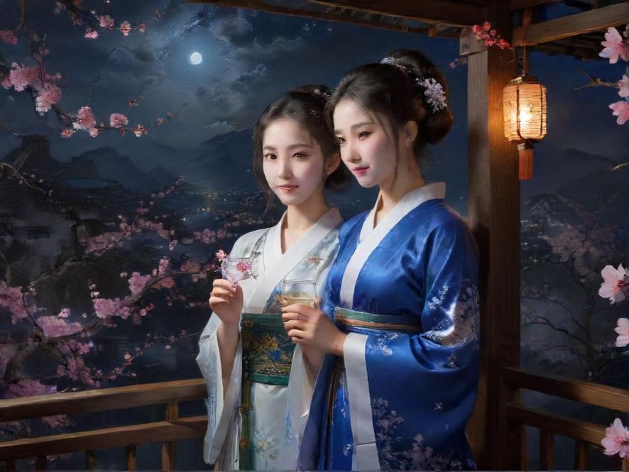 百花丛社区玩家夜场聚会场景