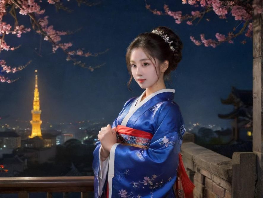 从高处俯瞰都市夜景，灯火璀璨，充满神秘感