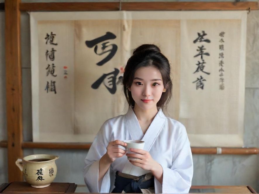 一群年轻的都市男女在充满现代设计感的茶空间里，轻松愉快地交流着，氛围温馨而充满活力。