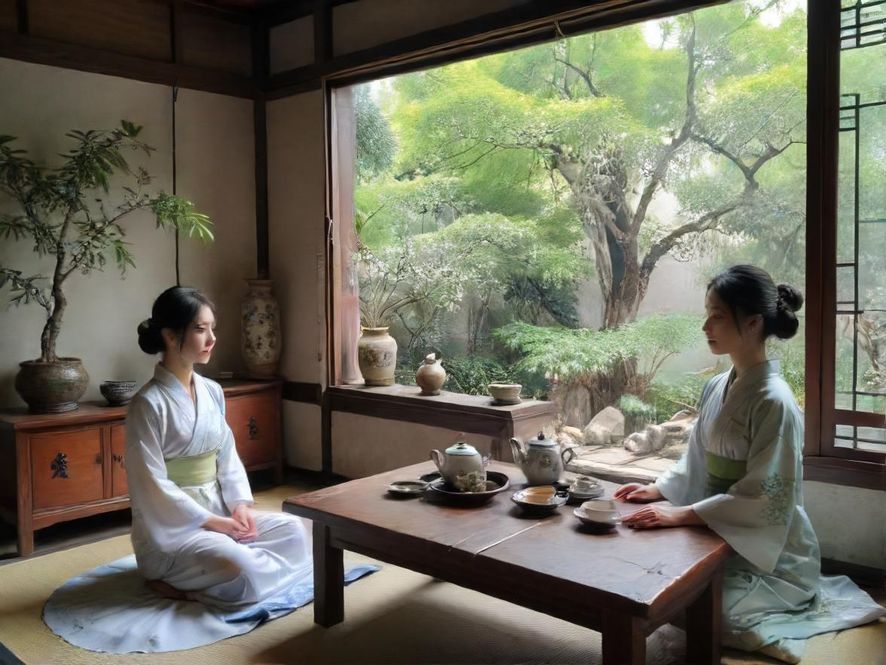优雅的广州白云茶艺会所内部
