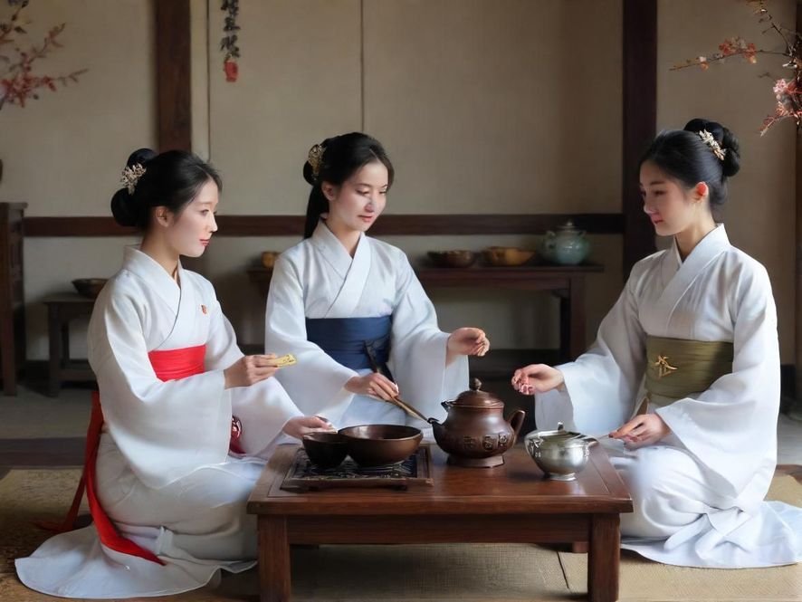 深圳罗湖某休闲会所的雅致茶室一角