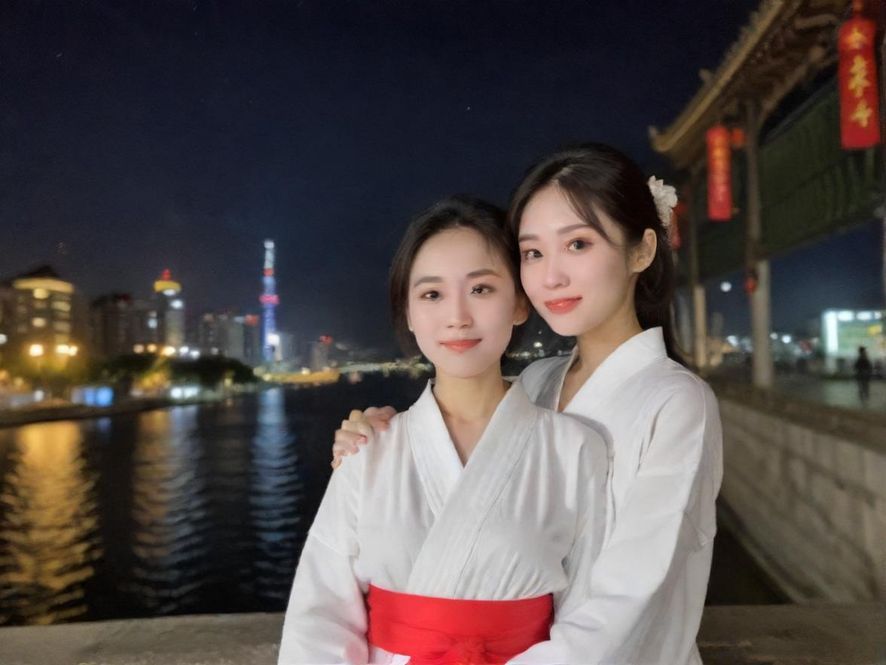 城市夜色中的休闲会所入口