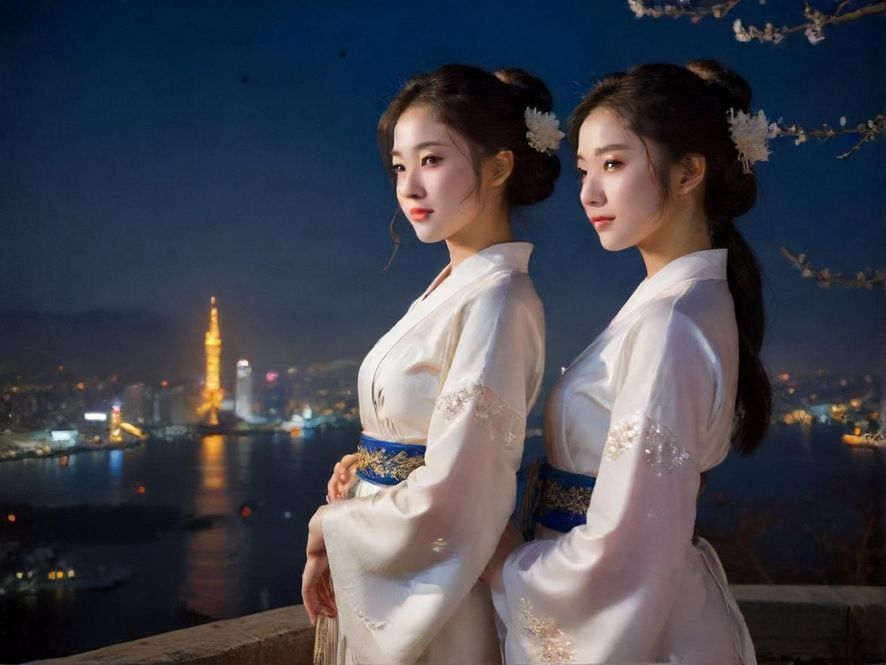 广州白云夜场入口的霓虹灯街景，充满电影感