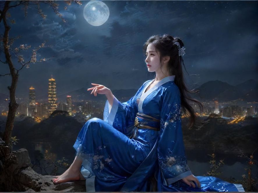 从舒适的沙发望向窗外的罗湖夜景