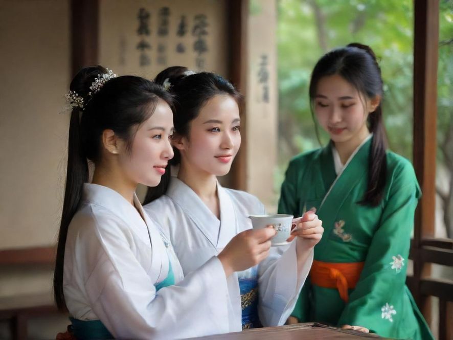 广州桑拿会所茶室一角