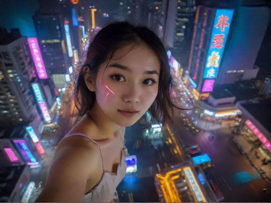 广州夜生活街头夜景