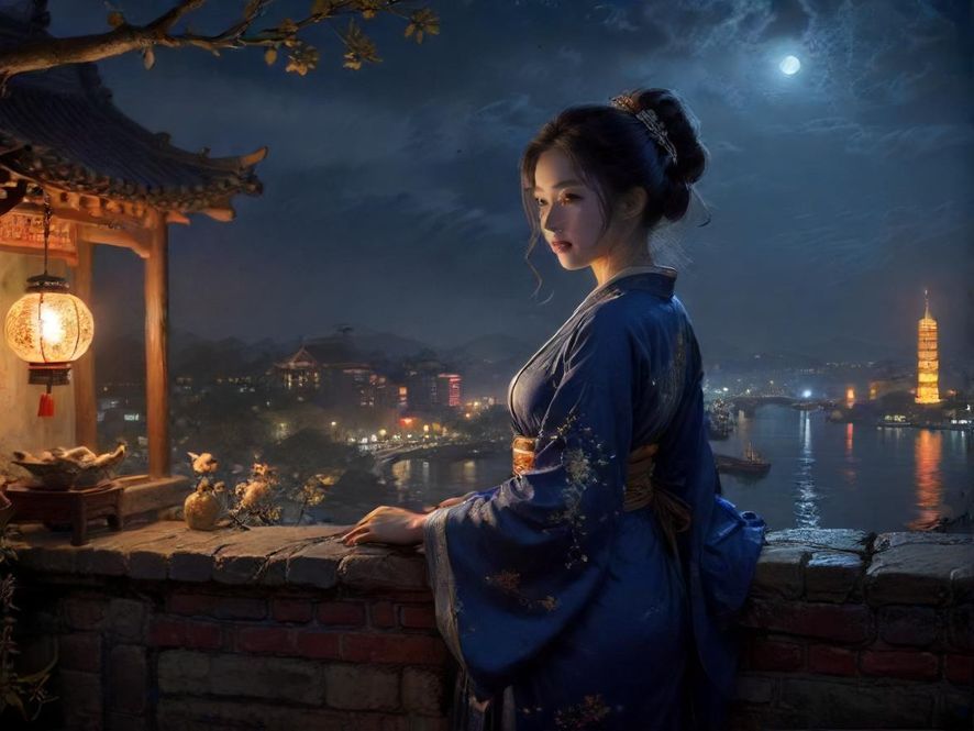 城市夜景下手机屏幕上的一品香qm论坛界面