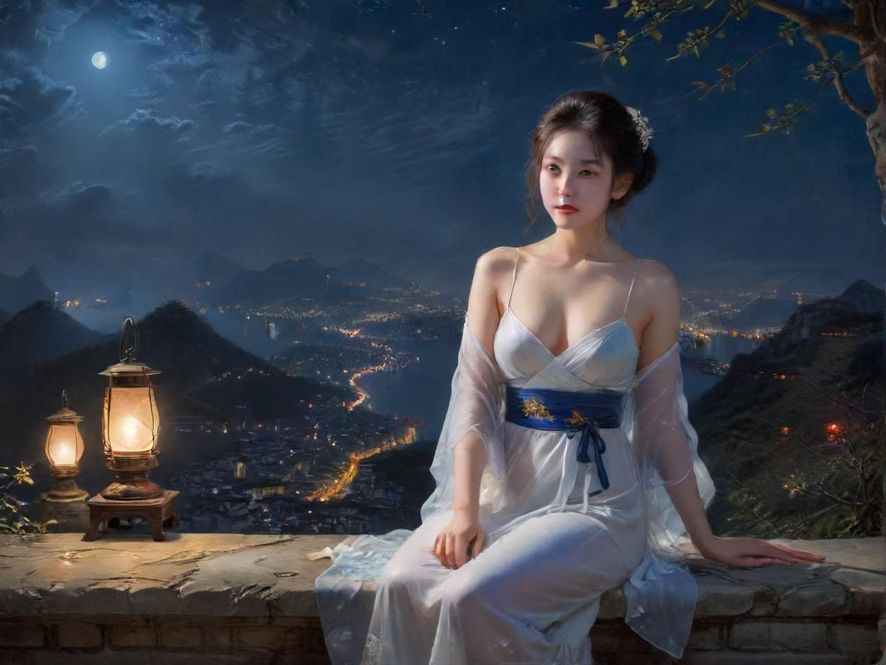 广州夜场入口的赛博朋克风格夜景