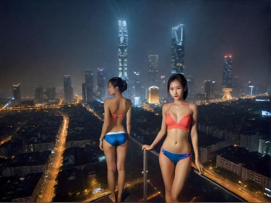 广州桑拿夜场城市夜景