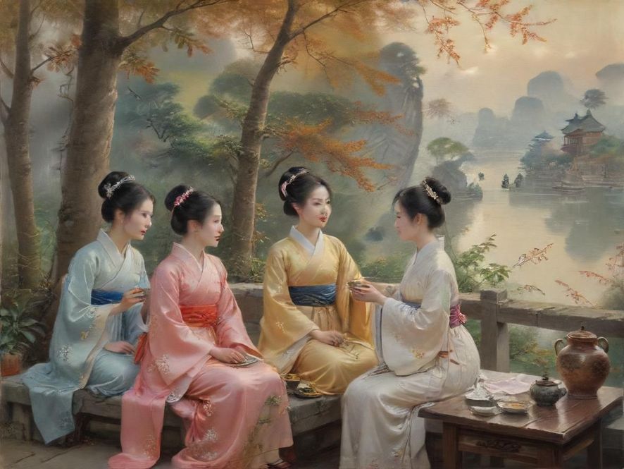 广州桑拿会所复古茶艺环境