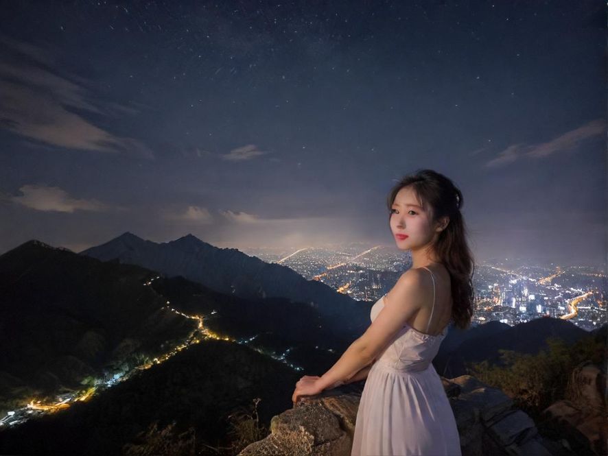 夜色下的佛山城市，手机屏幕上是密密麻麻的搜索结果，象征着寻找信息的复杂性。