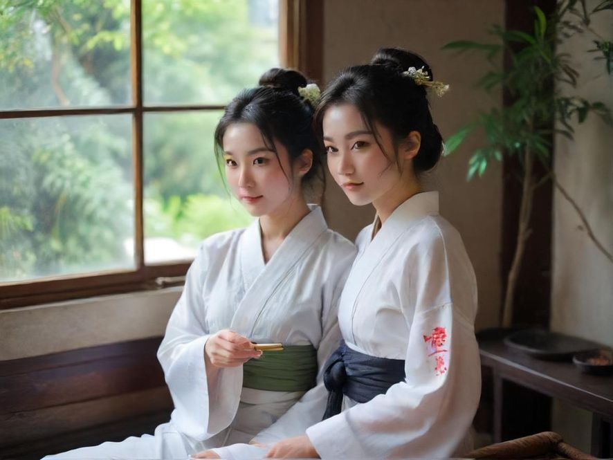 一位气质优雅的女士在深圳温馨茶室中品茗的侧面特写,光线柔和,营造出唯美的意境。