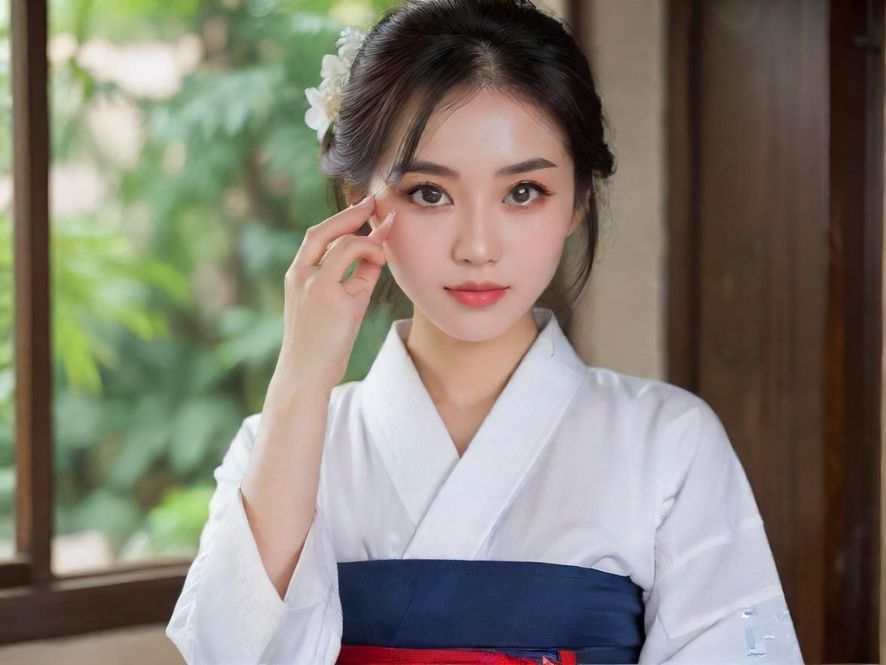 一位都市白领女性下班后,疲惫地靠在窗边,凝望着远方的城市夜景,仿佛在寻找片刻的宁静与放松。