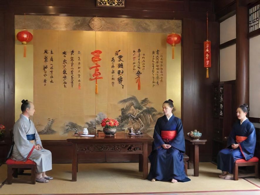 时光会所内部,宽敞明亮的接待区,装饰奢华典雅,融合现代中式风格,给人一种宁静而尊贵的感受。