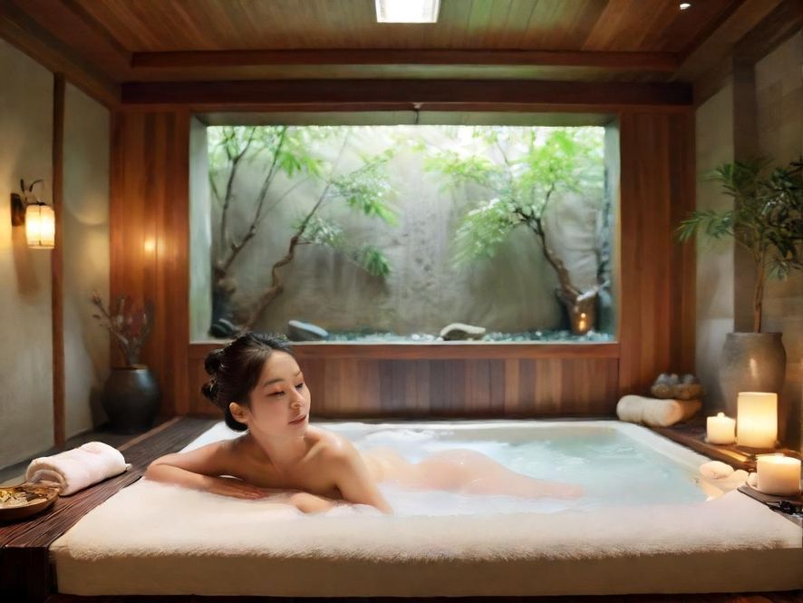 温州某SPA会所内部,以柔和的光线和现代简约的风格营造出温馨放松的氛围。