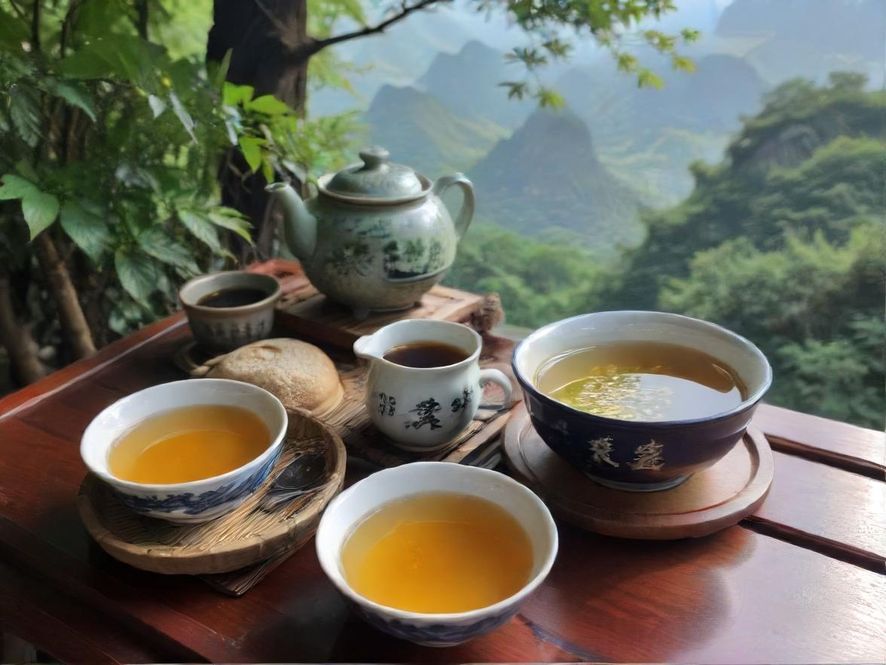 广州早茶桌上摆放着精致美味的虾饺、烧卖和流沙包